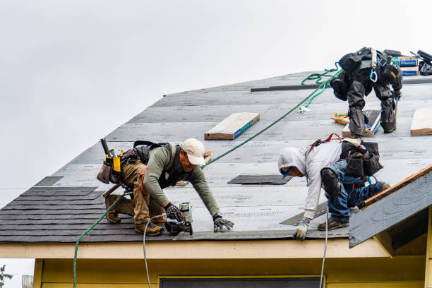 Professional Roof Installation technician working in Thomaston, NY